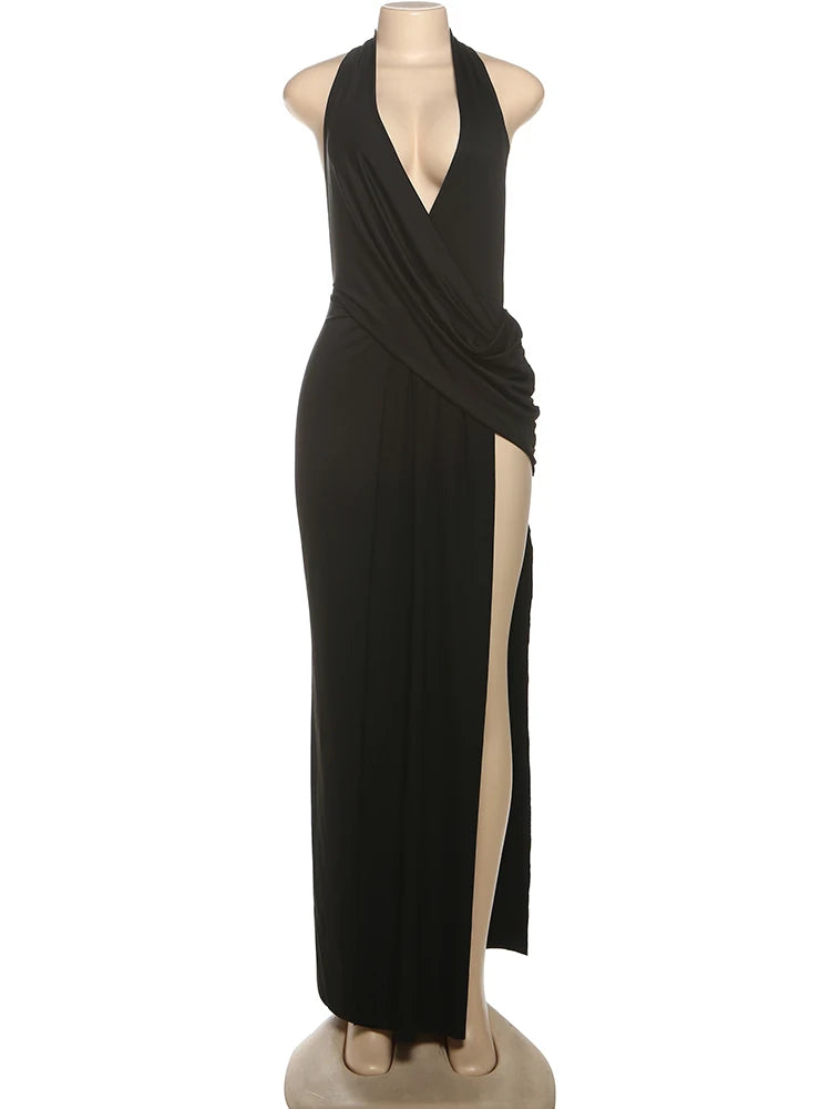 UNLEASH - Halter V-Neck Gown