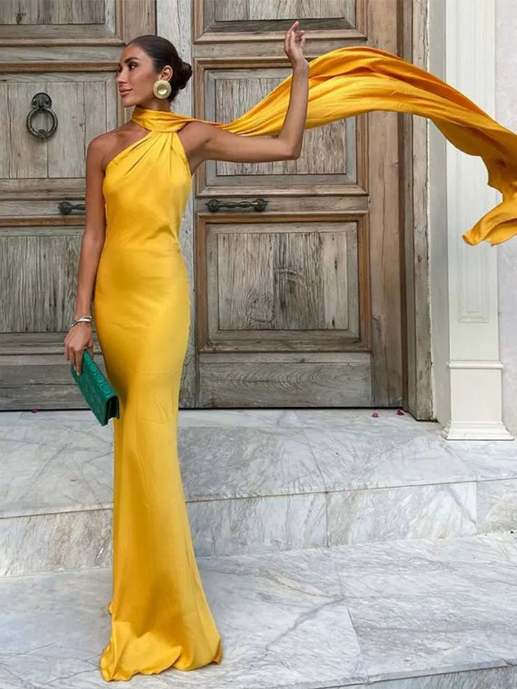 UNLEASH - The Weave Halter Dress