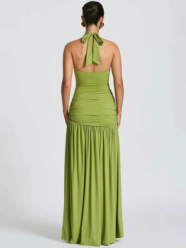 UNLEASH - Backless Pleated Skirt Set
