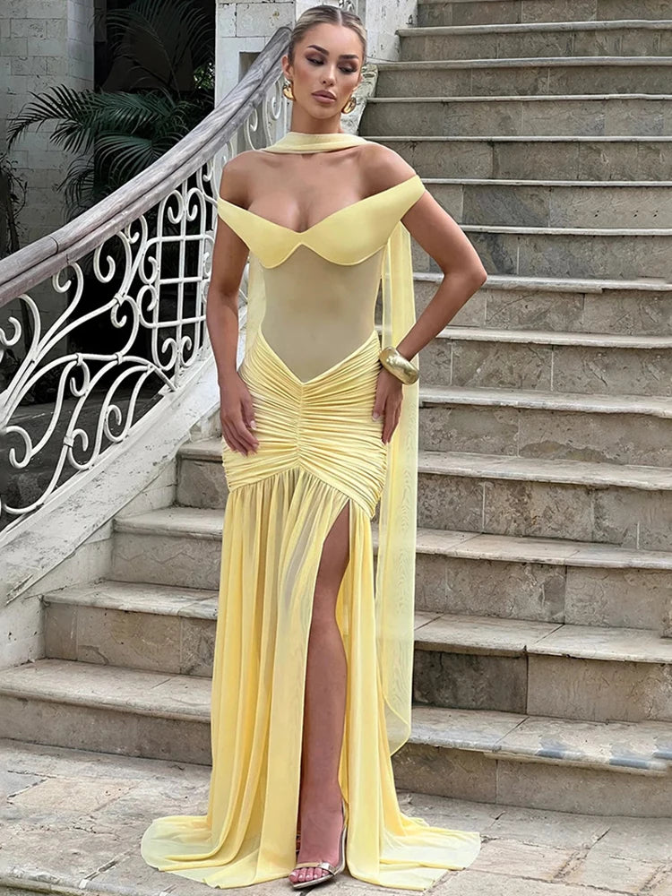 UNLEASH - "Unstoppable" Off-Shoulder Dress