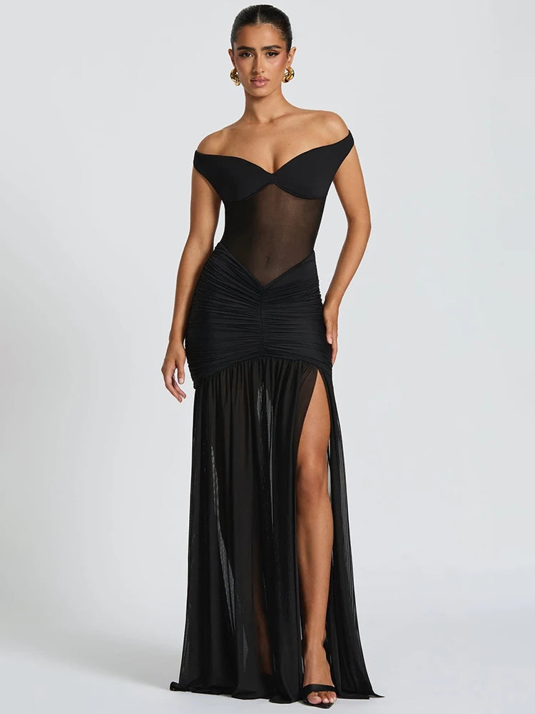 UNLEASH - "Unstoppable" Off-Shoulder Dress