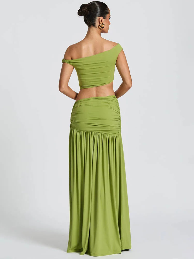 UNLEASH - Waistless Pleated Skirt Set