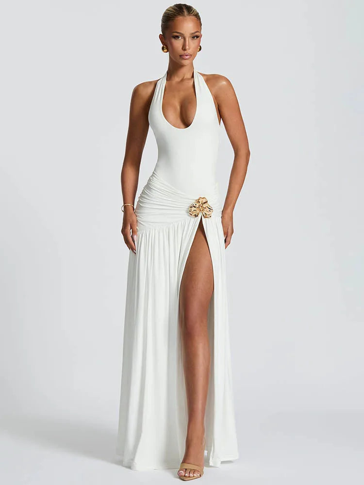 UNLEASH - Backless Pleated Skirt Set